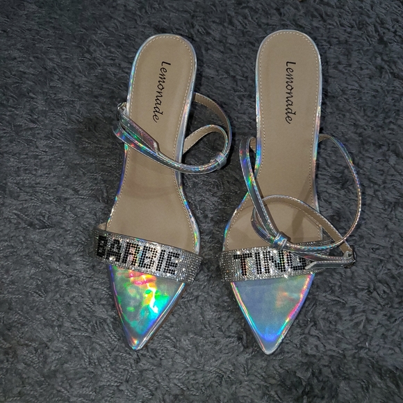 Smash Barbie Tingz Diamante Detail Heel In Silver - Picture 7 of 8